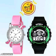 Butterfly Analog watch with free sport watch.watch for boys and free sport watch for kids Stylish Analog Watches