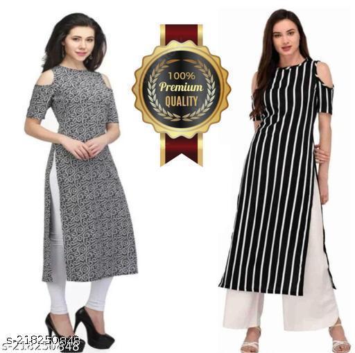 Polyster/Crepe fabric-Beautyfull kurti for women