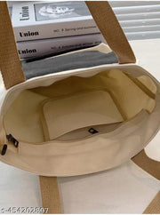 Canvas Women's Tote Bag with Secure Zipper Closure | College Travel Office Stylish tote bag
