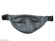 Premium Black Pure Leather Cross Body Bag - Classy & Durable Full Black Genuine Leather Crossbody Bag - Stylish & Spacious