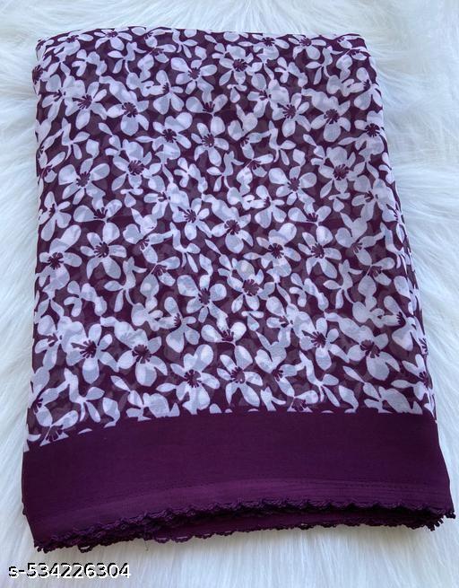 Georgette Printed Saree(With Dori Border)