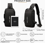USB SLING WAIST BAG LATEST SOLID ZIPPER QUALITY 4 COMPARTMENT ZIPPER BAG CLASSY WAIST USB BAG GOOD LOOK TRENDING CROSS SLING BUSINESS CASH BAG WITH USB POWER PORT CONNECTION MULTICOLOURED WAIST BAG