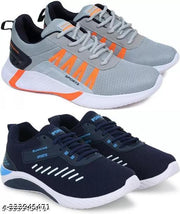 Combo of 2 Men's Blue Sports Shoes - Lightweight Running shoes for Men