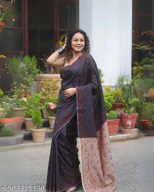 Epiphany Soft Silk Saree With Forbearance Blouse Piece