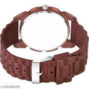 HRV Kacho Copper Roman Brown Pu Men Watch