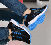 Blue Solid Men Running Sport Shoes for Men