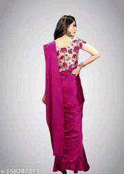 ORGINAL SATIN SILK SAREE WITH DIGITAL PRINT BLOUSE