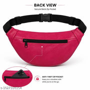 Waist / Sling bag for man /women ,pure pink  leather / Travel /water prof/Gift  for husband ,family .