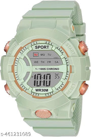 Frozil Digital Pink Black Green Color Combination Combo Of 3 Watches For Kids And Boys