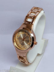 Best Quality Ethnic Embossed Designer Shine Round Dial Watches for Girls