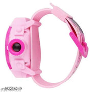 Digital Unisex Child Watch (Pink Dial Pink Colored Strap)