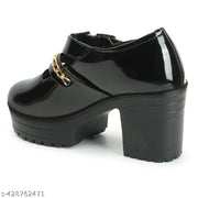Women New looking Boot shoes Boots with Chunky Block Heel for Girls Women's Black Suede Platform Block Heel Ankle Boots