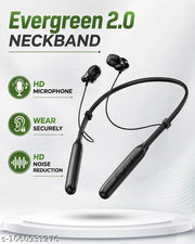 Wireless Neckband Bluetooth Earphones with Deep Bass, HD Sound, In-Line Controls & Comfortable Magnetic Earbuds – Black