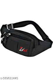zubex Trendy Waist Bag for   Modern Waist Bag for Active  Waist Bag for Every Men's Black Waist Bag || Men's Casual Waist Bag ||  Men's Waist Bags || Unisex Waist Bag