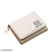Alexvyan Off White Hello Small Tri-Fold Women's Purse Wallet Card Organizer Female Hand Purse Clutch Women/Ladies/Girls Wallets 5 Card Holder 1 Long & 1 Small Pocket