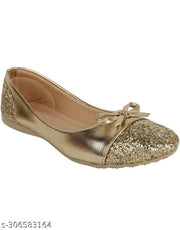 MAHI & LOOKS Stylish Golden stone  Bellies for women (GOLDEN)