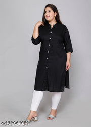 women's Rayon straight plus size kurta