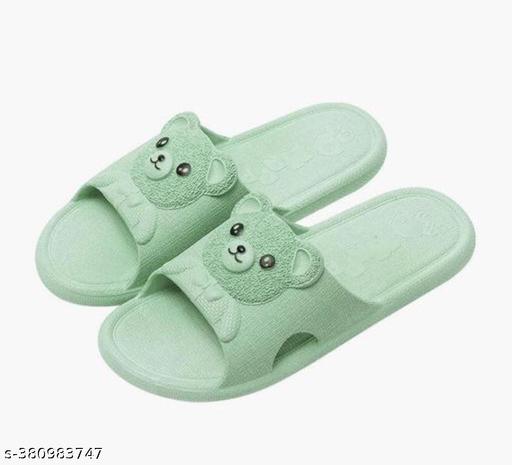 Women's Home Flip-Flops & Slippers Summer Indoor Bath Couple Bathroom Non-slip Unisex Sandals and Slippers Cute Teddy Flip Flops || Daily wear || Casual Wear ||