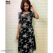 Women Black Organza Bollywood Style Kurti