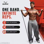 SLOVIC TPE Bands for Workout | Pull Up & Stretching | Heavy Duty Material | Resistance Band for Home Workouts & Stretching Bands for Exercise | Gym Equipment for Home Workout | Ideal for Men & Women | Black | Strength 15-30 Kgs