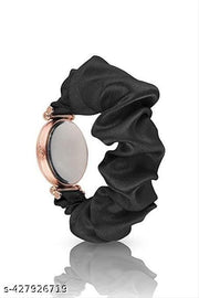 Scrunchies Watch Classic & Unique Scrunchies Watches Strap Cloth Soft Pattern Solid Fabric Wristband Watch Cute Elastic Scrunchy Bands Watch for Women & Girls