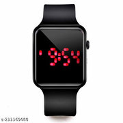 Square Black Dial Led Watch for Boys & Girls Digital Watches for Kids