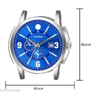 Silver Stainless Chain Blue Dial Date Funvtion Men’s & Boy’s Analog Watch