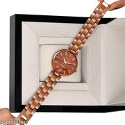 Attractive Colorful Metal Belt Analog Watches for Women