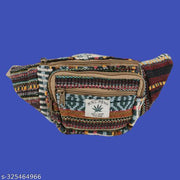 MYRIAD waist hemp bag Unisex Hemp Waist Pouch: Embrace Nature's Beauty Modern Hemp Waist Pouch for City Dwellers Size-(30 x 12 CM)