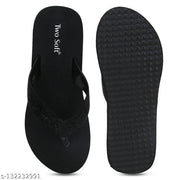 TWO SOFT Comfortable & Stylish Extra Soft Slippers/ Flip Flop for Women & Girls Combo of 2