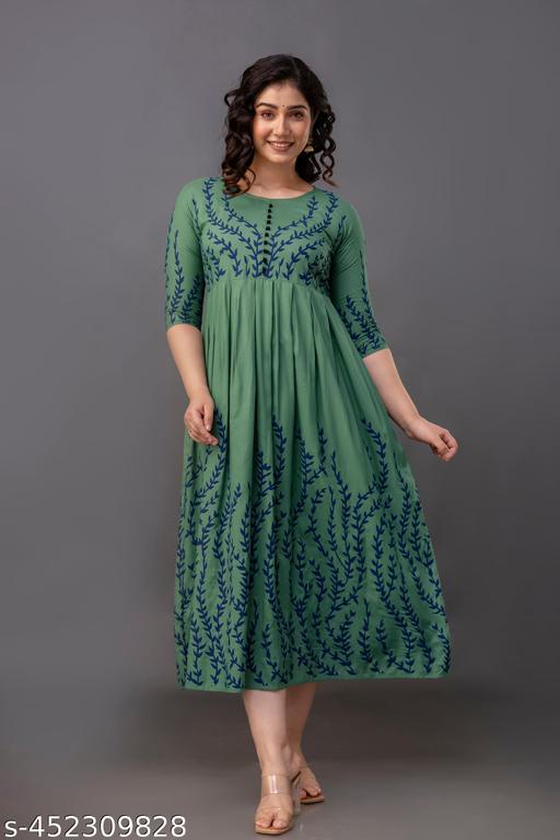 Festive Special Kurtis –Trendy Attractive Flared Gown, Anarkali Kurti, Kurta-Dress