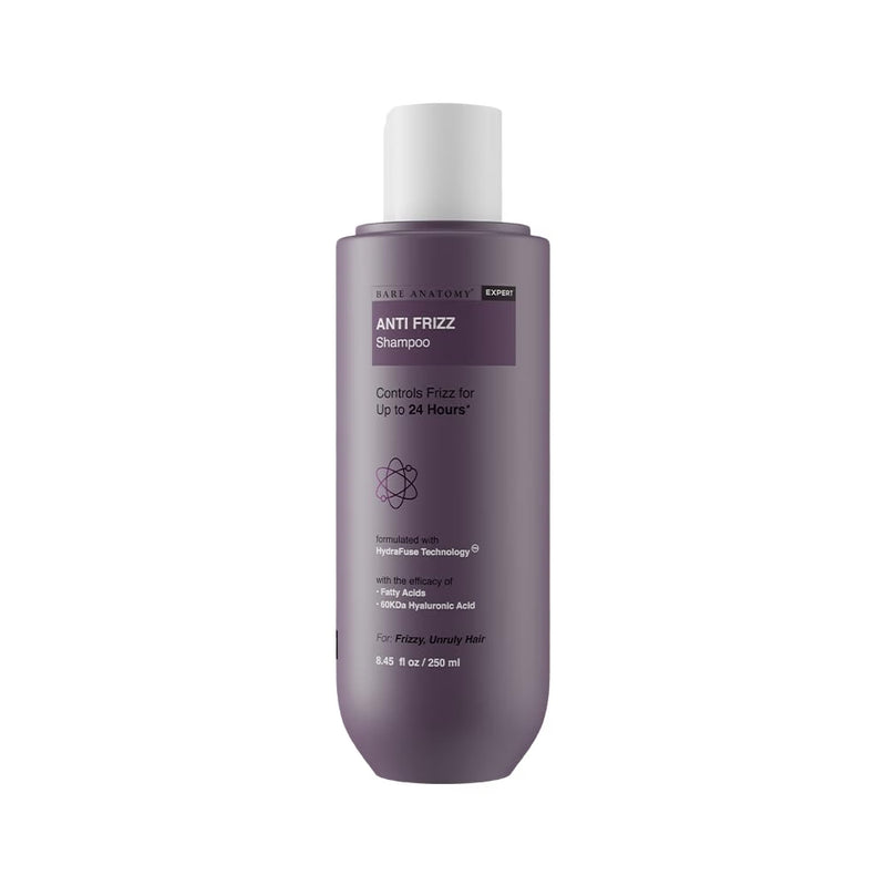 Bare Anatomy Anti Frizz Shampoo, Frizz Control Upto 24 Hours, Powered By Hyaluronic Acid & Fatty Acids, Dry & Frizzy Hair, Smooth, Shiny & Frizz Free Hair For Unisex