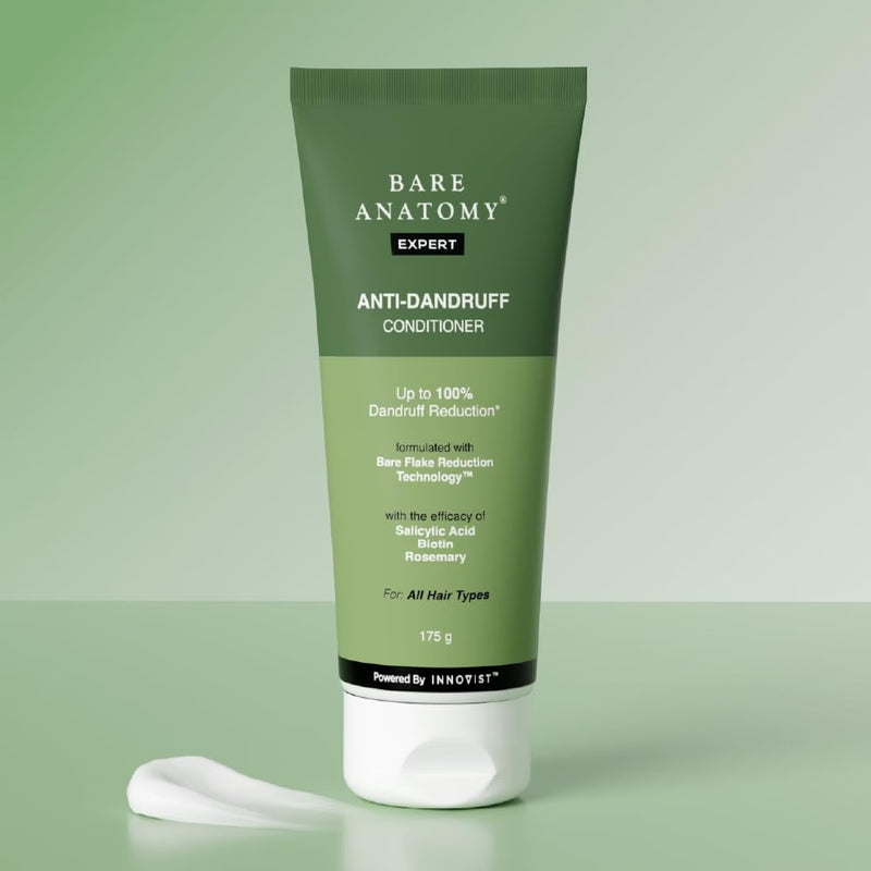 Bare Anatomy Anti-Dandruff Hair Conditioner with Biotin & Rosemary | Removes Flaky Buildup | Moisturizes & Strengthens Hair | Reduces Frizz & Breakage | For All Hair Types | 175gm