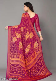 SITANJALI FANCY BRASSO SAREE WITH UNSTITCHED BLOUSE