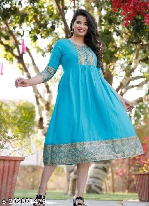 Women printed anarkali kurti