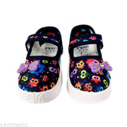 Cool Girls Fashionable Stylish Casual Comfortable Lightweight Ballerina Cute-2 Navy for 1-4 Years Girls