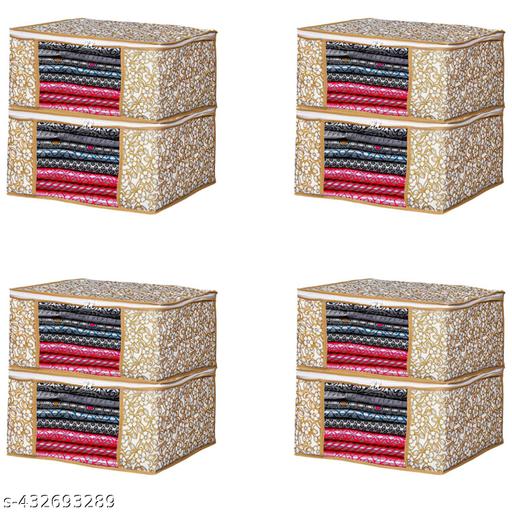 GARMENT COVER CLOTHES COVER SAREE COVER STORAGE ORGANIZER CLOTH STORAGE BOX FOLDABLE CLOTH STORAGE BOX SAREE BAGS SAREE PACKING PACKET PACK OF 8