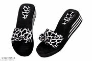 Stylish and Comfortable Attractive Fancy Latest Flat Heel Use Daily Wear & Party Slippers and Flip-Flops For Women & Girls Combo(pack of 2)