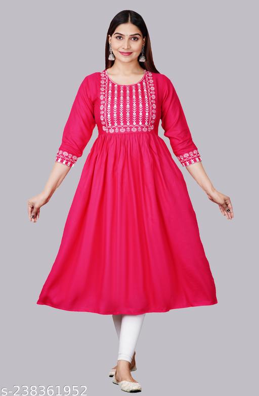 New Trendy Embroidery Gaithering Anarkali kurtis