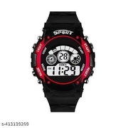 Digital Kids Watch Series Digital Unisex-Child Watch (Red Dial, Black & Pink Colored ) (Pack of 2)