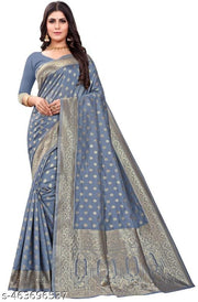 soft kanjivaram silk sarees banarasi silk saree Grey