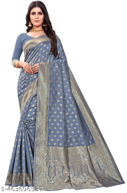soft kanjivaram silk sarees banarasi silk saree Grey