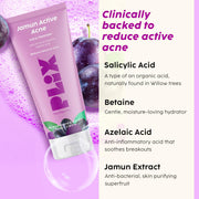 Plix Jamun Salicylic Acid Cleanser Gel For Active Acne & Oily skin – Pack of 2 + 50 ml