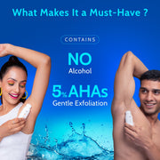 Chemist At Play 5% AHA Underarm Roll On for Odour Control & Pigmentation (White Jasmine) - 40 ml