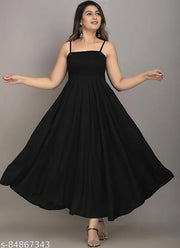 Kair Elastic Maxi Anarkali dress