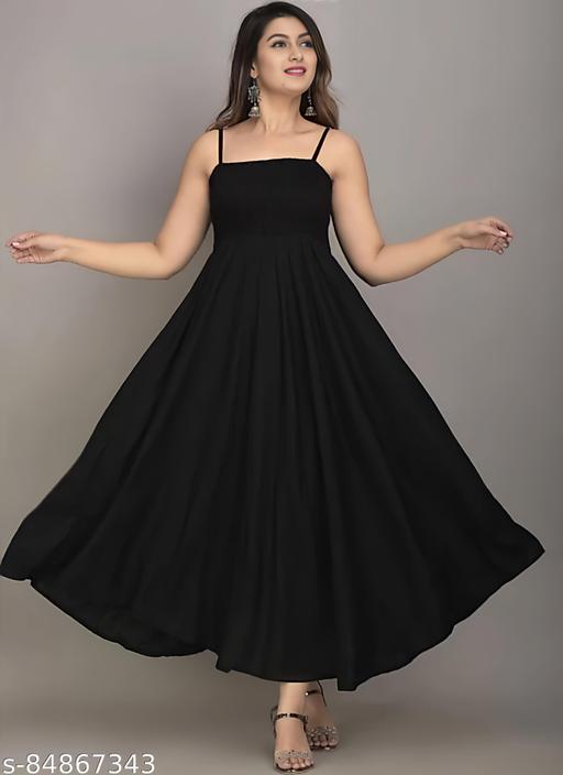 Kair Elastic Maxi Anarkali dress