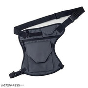 Unisex Waist Bag, Multipurpose Utility Cross Bag, Water Repellent, Strap To Leg Or Hip For Travel, Outdoor & Adventures - Black