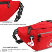 Men's Red Waist Bag | Men's Casual Waist Bag | Unisex Waist Bag | Waist Pouch for Hiking, Travel, Camping, Running, Sports Outdoors