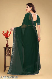 VEERA ETHNIC SOLO FABRIC saree with Swarovski design in all over saree with heavy stone work. saree with partywear and festivalwear.