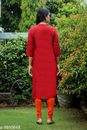 Women's Embroidered Viscose Rayon Kurti